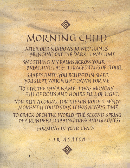 Lettering Morning Child