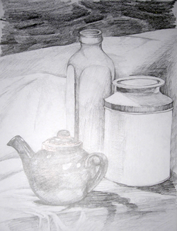 Drawing Teapot and Tins