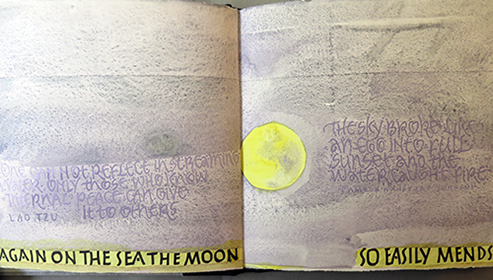 Artists Books Steam Roller Prints Water and Moon