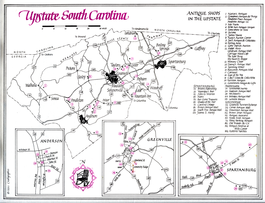 Cartography Upstate SC Antiques